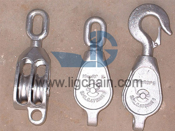 Galvanised Steel GMI Pulley With Double Sheave Wheel 